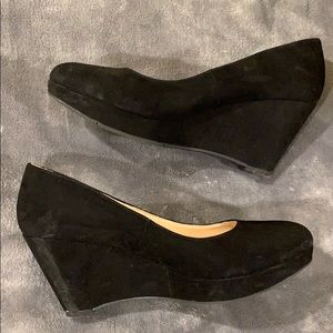 Black Nine West wedges